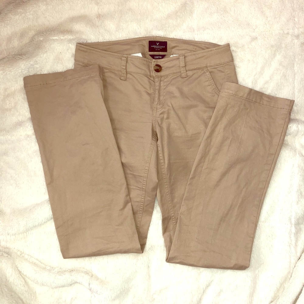 American eagle boot cut khaki denim pants